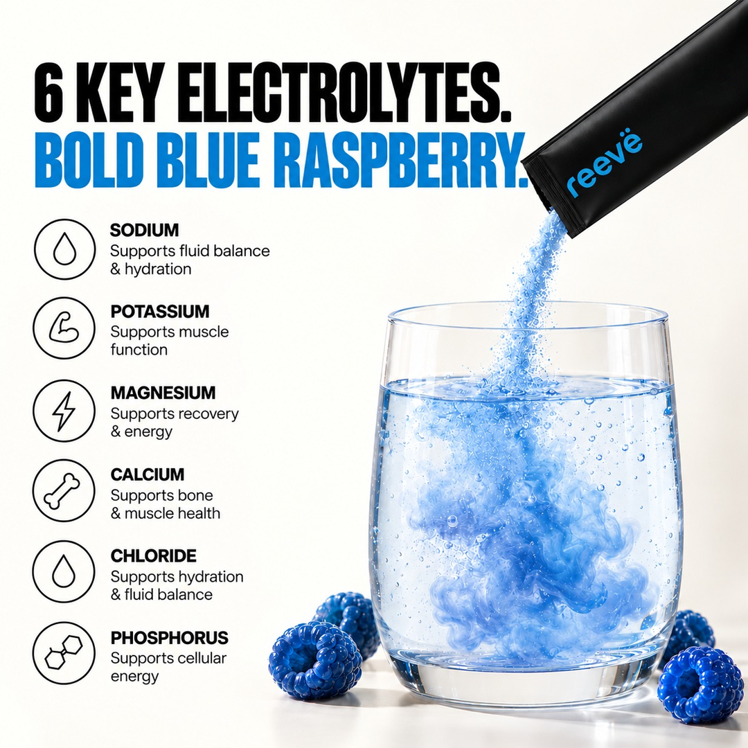 Reevë Zero-Sugar Electrolytes - Blue Raspberry | 30 Servings