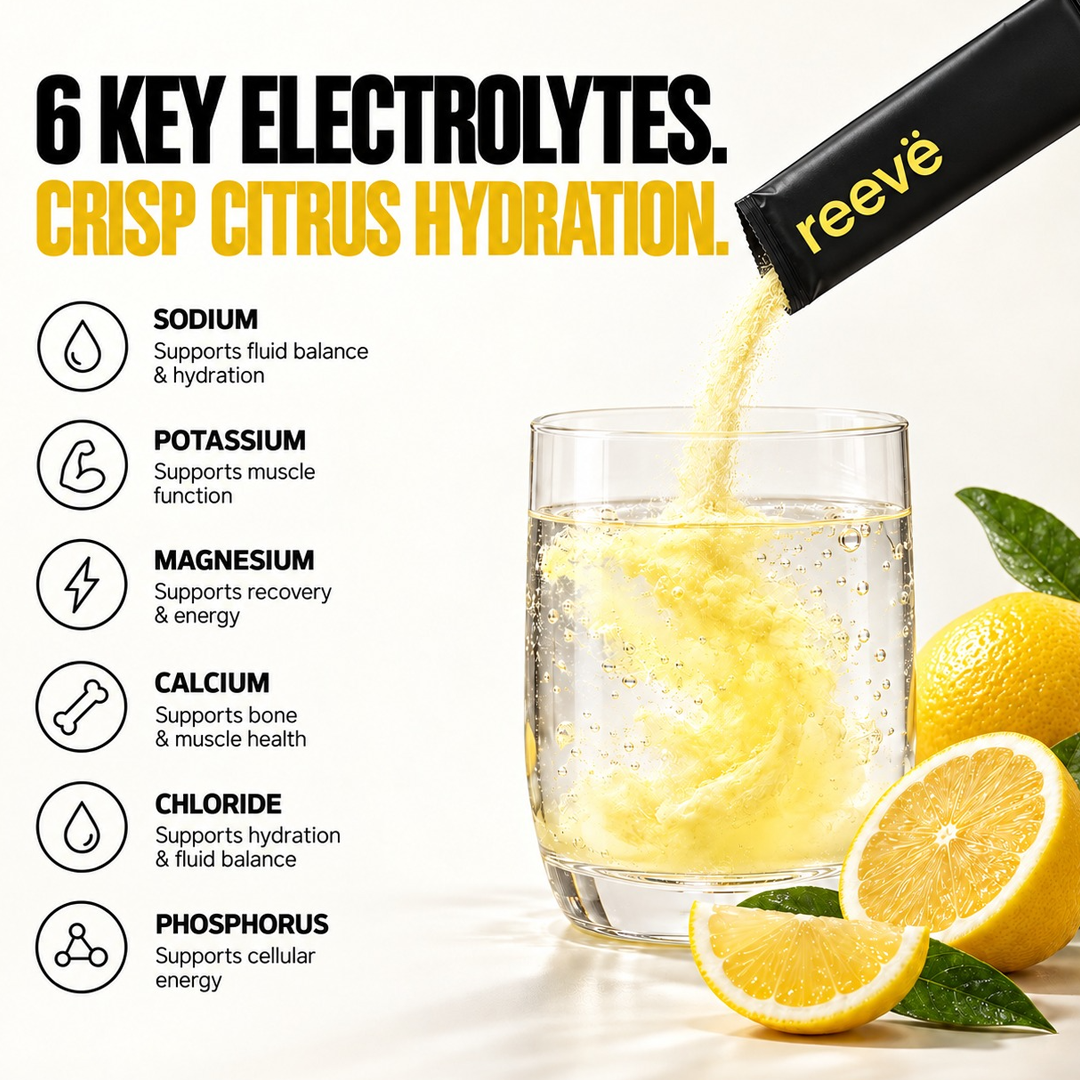 Reevë Zero-Sugar Electrolytes - Citrus Lemonade | 30 Servings