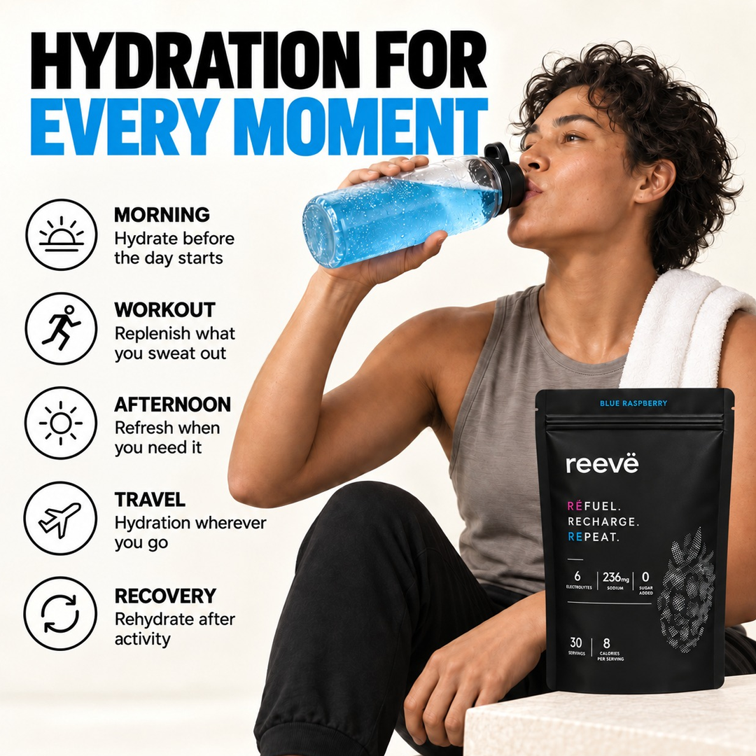 Reevë Zero-Sugar Electrolytes - Blue Raspberry | 30 Servings