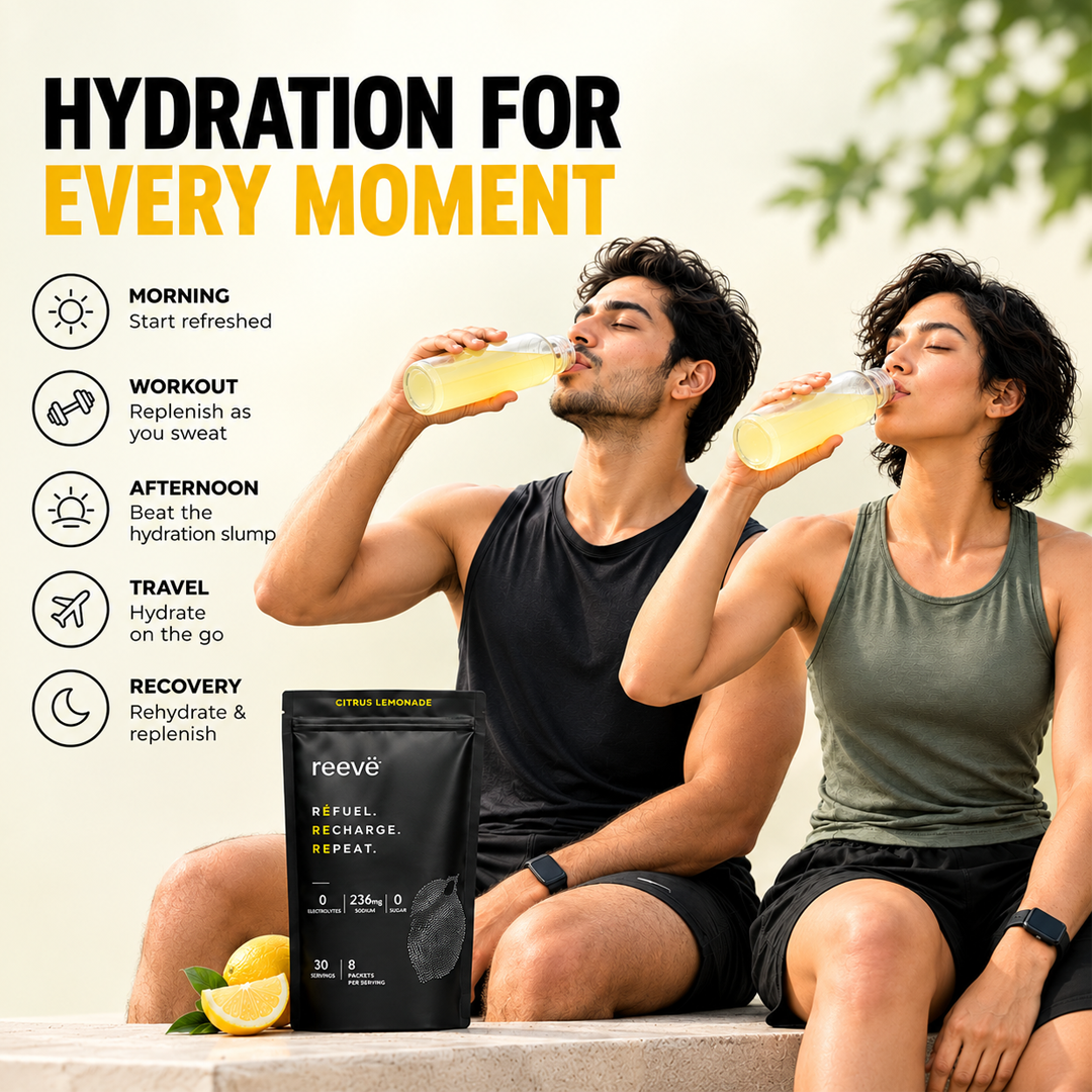Reevë Zero-Sugar Electrolytes - Citrus Lemonade | 30 Servings